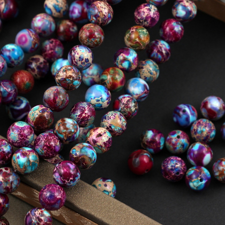 Jaspis lazurowe wybrzeże kula fioletowo-niebieska 10mm