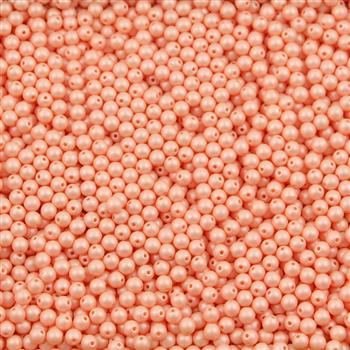 Round Beads Powdery - Pastel Peach 3mm [50szt]