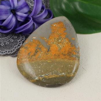 Kaboszon jaspis trzmieli 49x39x6mm