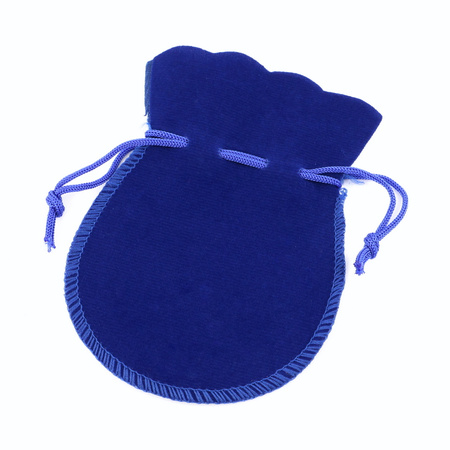 Sakiewka z weluru kobaltowa 12x9cm