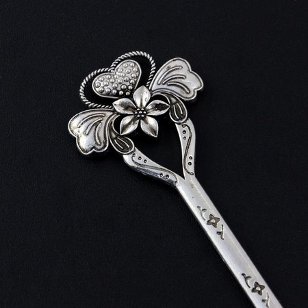 Baza szpilki do koka srebrna kwiat 16cm