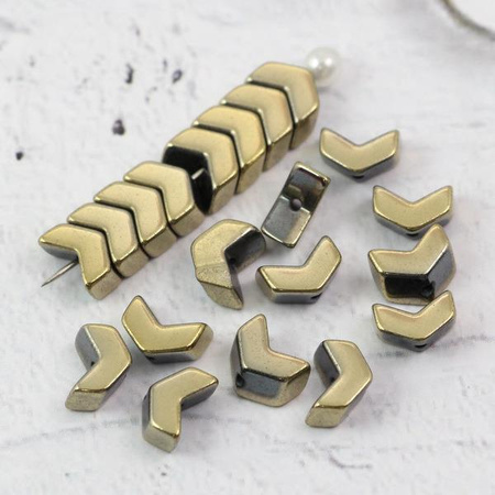 Hematyt pagon złoty 8x5mm [10szt]
