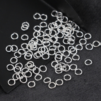 Ogniwo otwarte stal szlachetna posrebrzana 3,5x0,6mm SILVER [30szt]