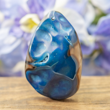 Zawieszka agat łezka 52x33mm