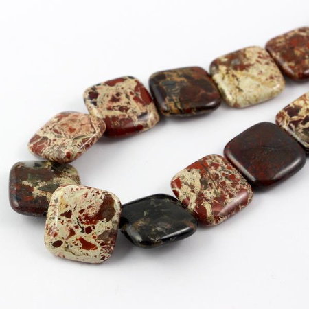 Jaspis brekcjowy kwadrat 21x21mm