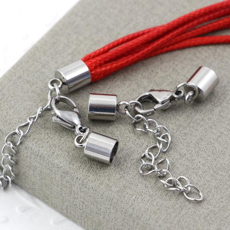 Zapięcie karabińczyk z tulejkami stal szlachetna 5mm