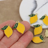 Zawieszka emaliowana cytryna 20x15mm
