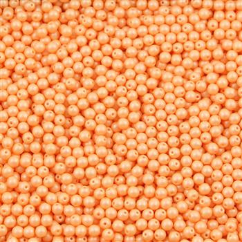Round Beads Powdery - Pastel Orange 3mm [50szt]