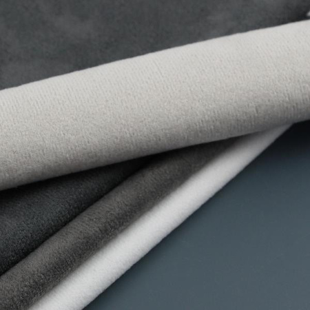 Welurowa dzianina do wykończeń popielata 30x20cm