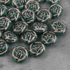Rose Beads Transparent Green Matte Light Pink Patina 16mm [1szt]