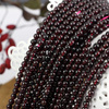 Granat kula gładka 4mm [sznur 39cm]