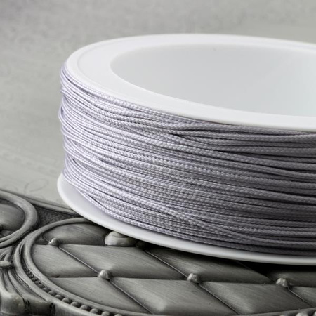 Sznurek wiskozowy szary 1mm Pega [1 metr]