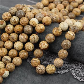 Jaspis krajobrazowy kula fasetowana 10mm