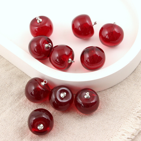 Zawieszka akrylowa wiśnia / czereśnia 18mm