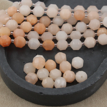 Awenruryn brzoskwiniowy kula beczułka fasetowana 10x9mm