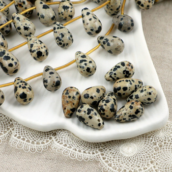 Jaspis dalmatyński kropla gładka 16x10mm