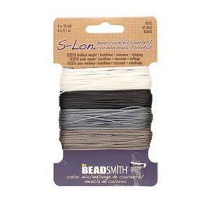 Nici nylonowe S-Lon bead cord BASIC 0,5mm [4x9,1m]