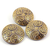 Guzik szklany paisley 27mm