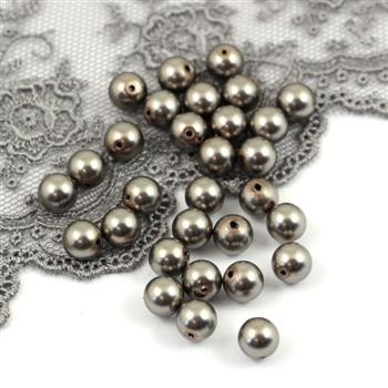 Preciosa Nacre Round Pearl Maxima Dark Grey 6mm [6szt]