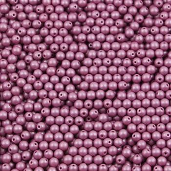 Round Beads Powdery - Lavender 4mm [50szt]