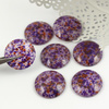 Kaboszon szklany moneta fioletowo-brązowa 25mm