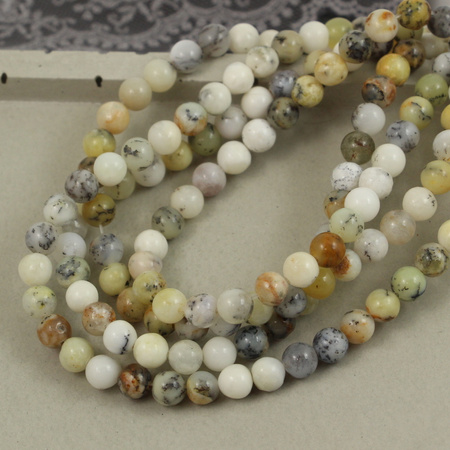 Opal żółty kula gładka 6mm [sznur 39cm]