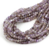 Ametyst kula fasetowana 4,5mm [sznur 39cm]