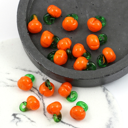 Zawieszka szklana dynia 15x10mm