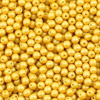 Round Beads Powdery - Yellow 6mm [20szt]