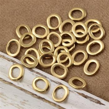 Zawieszka stal szlachetna pozłacana owal 8x6mm