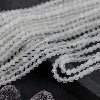 Kamień księżycowy kula fasetowana 3,5mm [sznur 39cm]