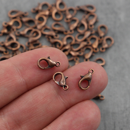 Zapięcie karabińczyk miedziany 10x6mm