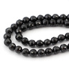 Spinel czarny kula fasetowana 6mm [sznur 39cm]