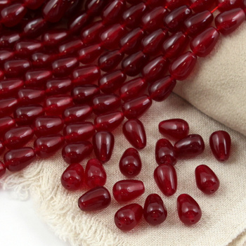 Jadeit bordowy kropla gładka 12x8mm