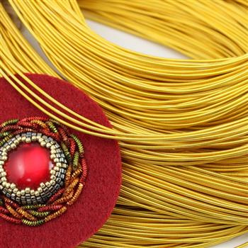 Bajorek do haftu twardy - ciepłe złoto 1mm [ 4g ]