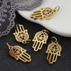 Zawieszka ręka fatimy hamsa stal szlachetna pozłacana 17x9mm
