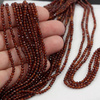 Granat/hessonit kula fasetowana 3mm [sznur 39cm]
