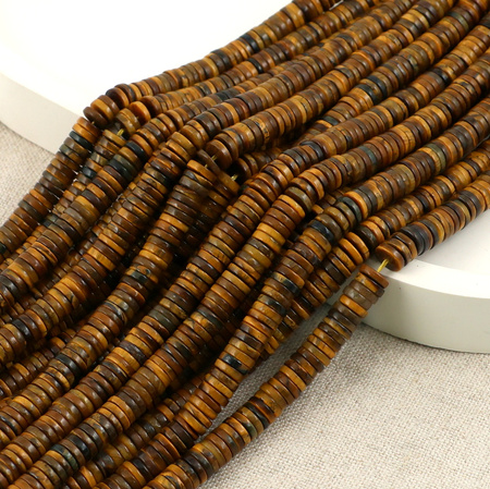 Tygrysie oko dysk 6x1,5mm [sznur 38cm]