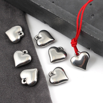 Zawieszka serce wypukłe stal szlachetna 14mm