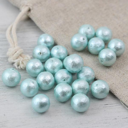 Miyuki Cotton Pearls Aqua kula 10mm