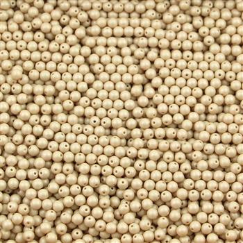 Round Beads Powdery - Beige 3mm [50szt]