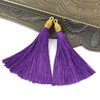 Chwost wiskozowy w czapeczce fioletowy 80x10mm