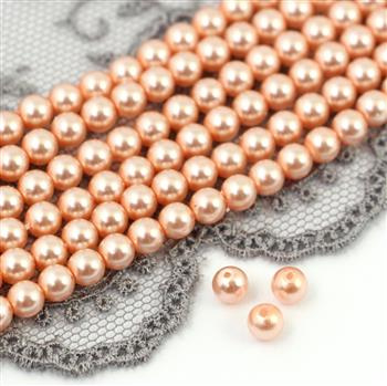 Preciosa Nacre Round Pearl Maxima Peach 4mm [10szt]