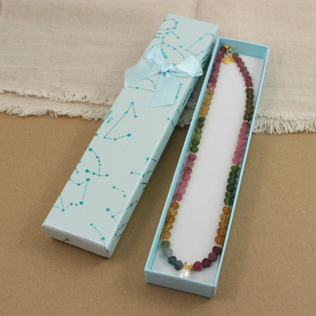 Pudełko ozdobne "ZODIAK" niebieskie 21x4x2,5cm