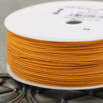 Sznurek pleciony poliestrowy kurkuma 0,8mm Pega [1metr]