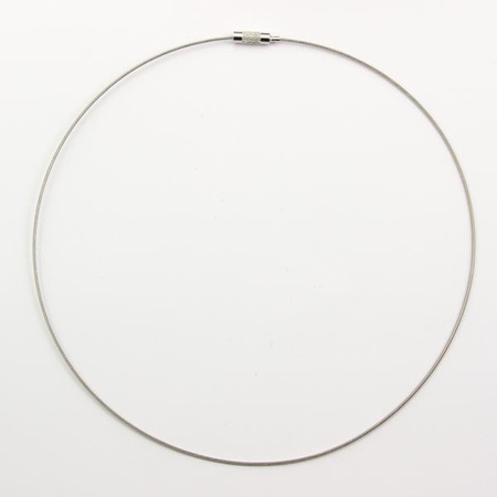 Baza naszyjnika linka z zapięciem skręcanym srebrna 45cm