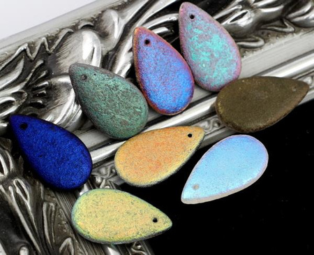 Łezka szklana Crystal Valentinite Etched 30x18mm