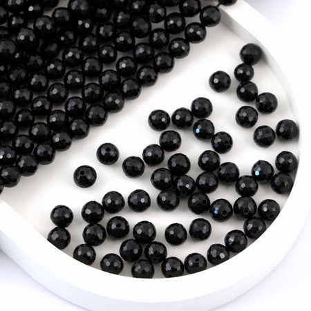 Turmalin czarny kula fasetowana 6mm