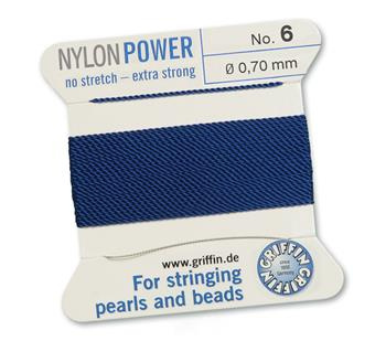 Griffin Nici nylonowe z igłą dk blue 0,70mm [2m]