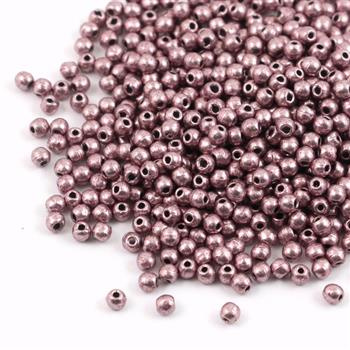 Round Beads Sueded Gold Blackened Pearl 2mm [100szt]